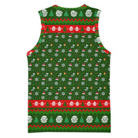 Awesome Firefighter Christmas Basketball Jersey Xmas Holiday Patterns - Wonder Print Shop