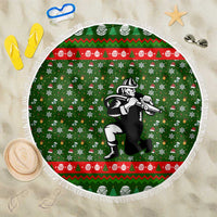 Awesome Firefighter Christmas Beach Blanket Xmas Holiday Patterns - Wonder Print Shop