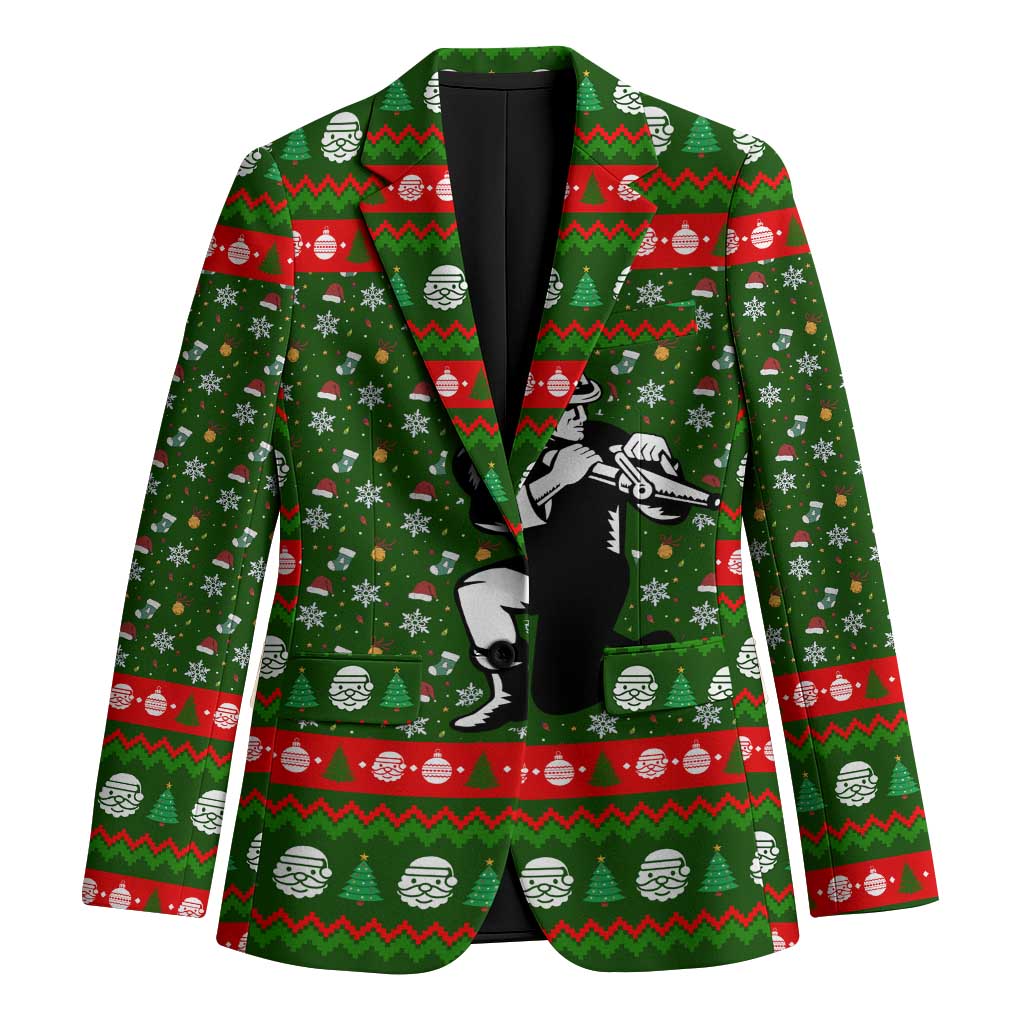 Awesome Firefighter Christmas Blazer Xmas Holiday Patterns - Wonder Print Shop