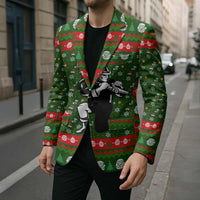 Awesome Firefighter Christmas Blazer Xmas Holiday Patterns - Wonder Print Shop