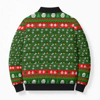 Awesome Firefighter Christmas Bomber Puffer Jacket Xmas Holiday Patterns - Wonder Print Shop