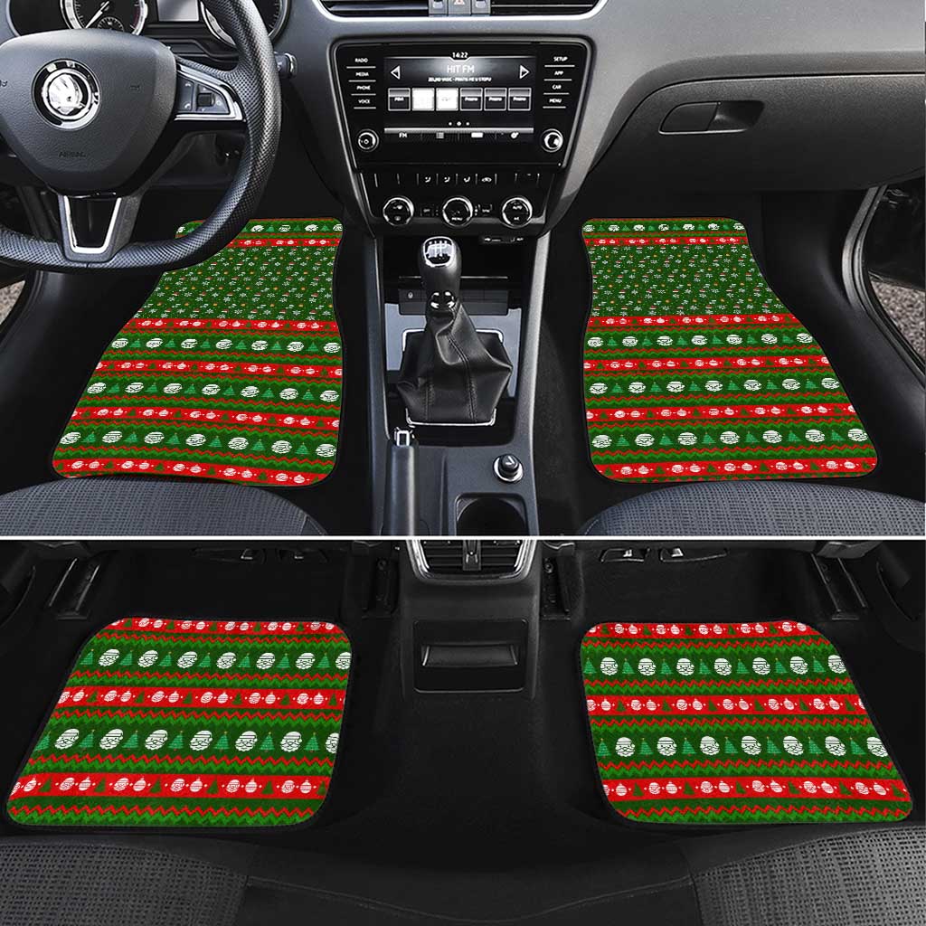 Awesome Firefighter Christmas Car Mats Xmas Holiday Patterns - Wonder Print Shop