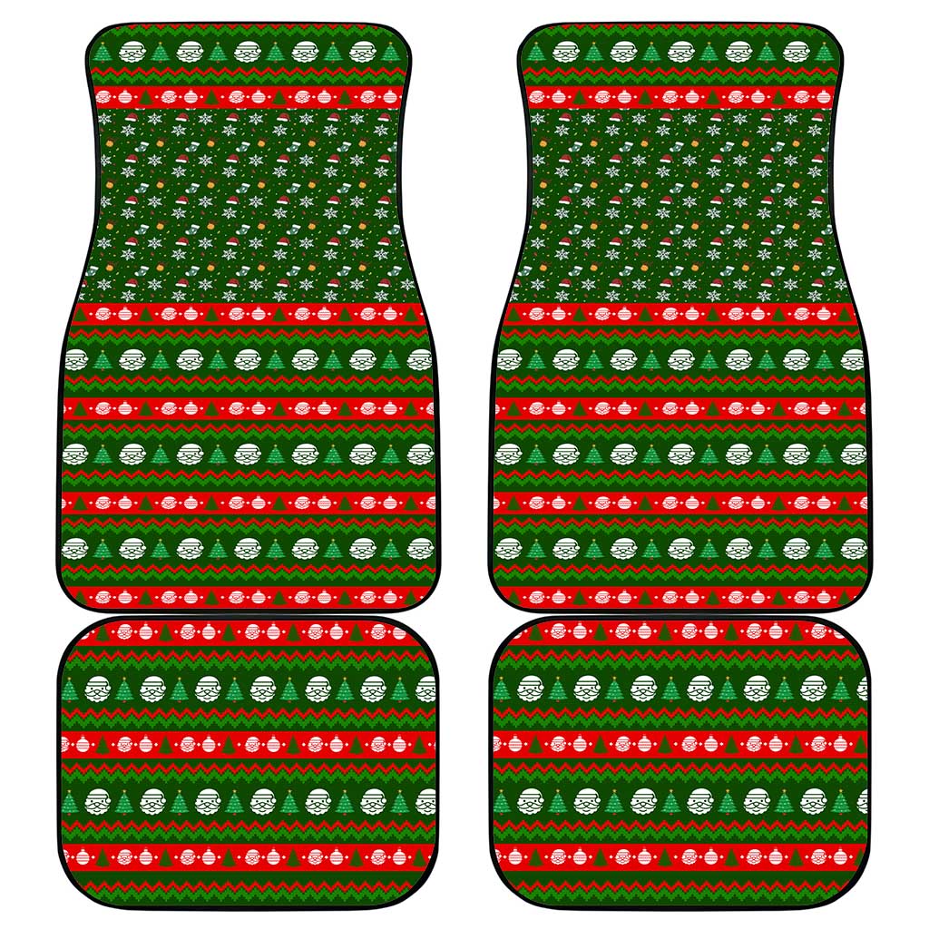 Awesome Firefighter Christmas Car Mats Xmas Holiday Patterns - Wonder Print Shop
