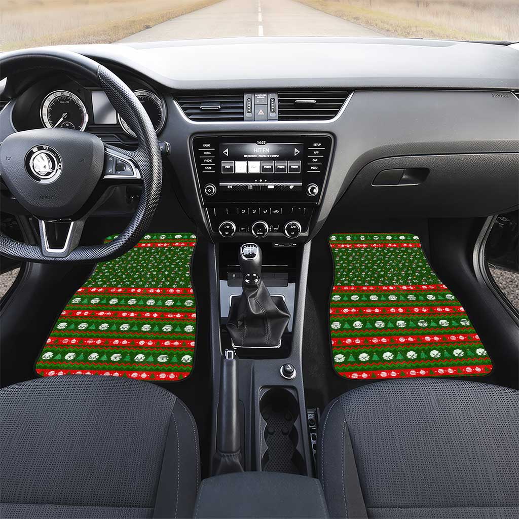 Awesome Firefighter Christmas Car Mats Xmas Holiday Patterns - Wonder Print Shop