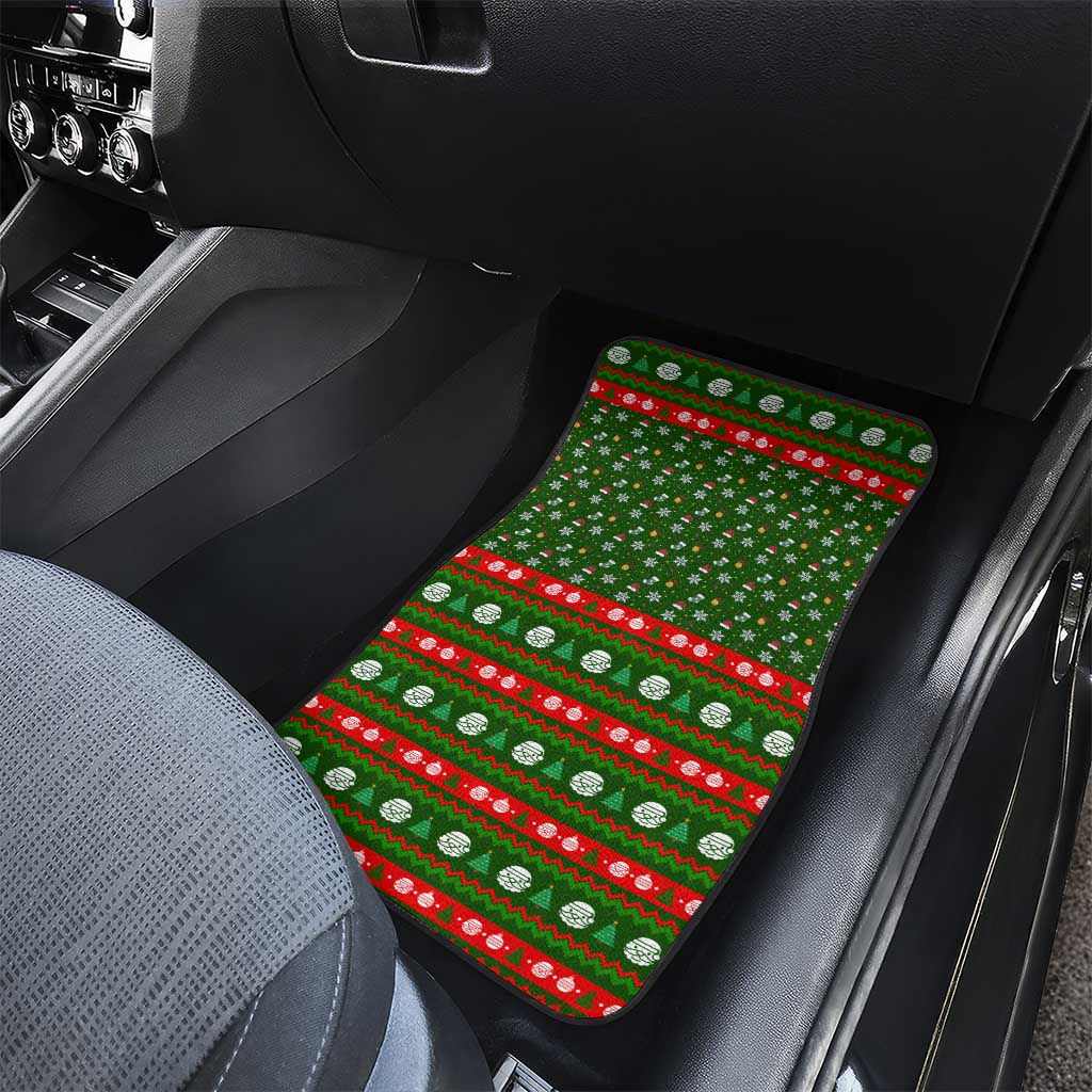 Awesome Firefighter Christmas Car Mats Xmas Holiday Patterns - Wonder Print Shop