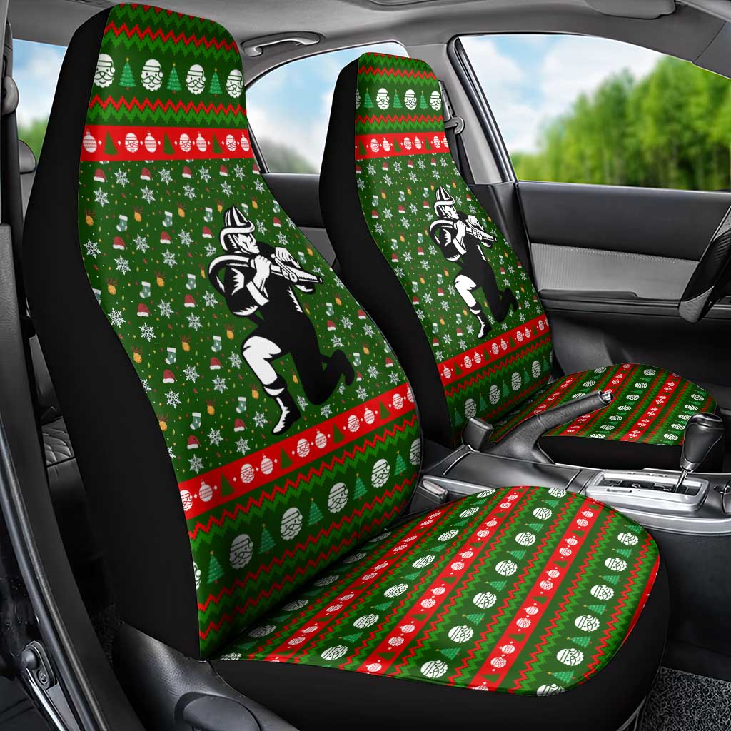 Awesome Firefighter Christmas Car Seat Cover Xmas Holiday Patterns - Wonder Print Shop