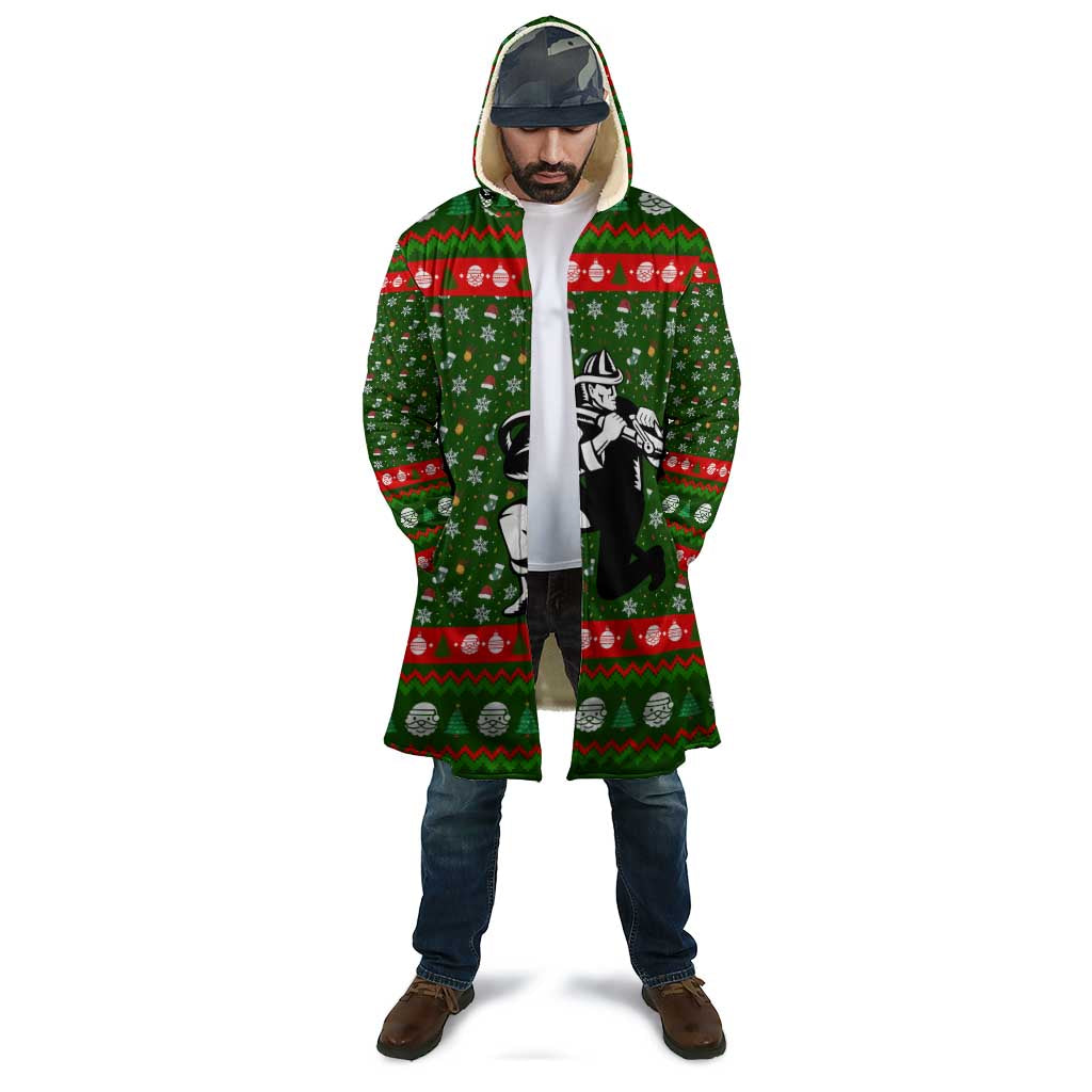 Awesome Firefighter Christmas Cloak Xmas Holiday Patterns - Wonder Print Shop