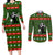 Awesome Firefighter Christmas Couples Matching Long Sleeve Bodycon Dress and Long Sleeve Button Shirt Xmas Holiday Patterns - Wonder Print Shop