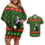 Awesome Firefighter Christmas Couples Matching Off Shoulder Short Dress and Hawaiian Shirt Xmas Holiday Patterns - Wonder Print Shop