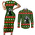 Awesome Firefighter Christmas Couples Matching Short Sleeve Bodycon Dress and Long Sleeve Button Shirt Xmas Holiday Patterns - Wonder Print Shop