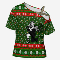 Awesome Firefighter Christmas Cross Shoulder Shirt Xmas Holiday Patterns - Wonder Print Shop