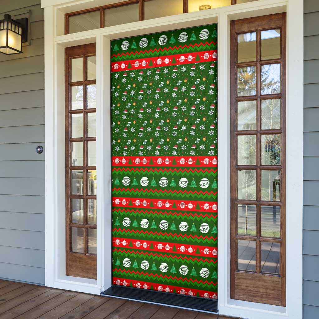 Awesome Firefighter Christmas Door Cover Xmas Holiday Patterns - Wonder Print Shop