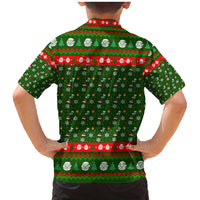 Awesome Firefighter Christmas Family Matching Mermaid Dress and Hawaiian Shirt Xmas Holiday Patterns - Wonder Print Shop