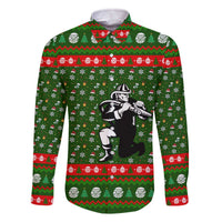 Awesome Firefighter Christmas Family Matching Off The Shoulder Long Sleeve Dress and Hawaiian Shirt Xmas Holiday Patterns - Wonder Print Shop