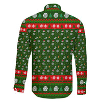 Awesome Firefighter Christmas Family Matching Off The Shoulder Long Sleeve Dress and Hawaiian Shirt Xmas Holiday Patterns - Wonder Print Shop