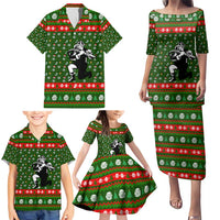 Awesome Firefighter Christmas Family Matching Puletasi and Hawaiian Shirt Xmas Holiday Patterns - Wonder Print Shop