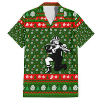 Awesome Firefighter Christmas Family Matching Short Sleeve Bodycon Dress and Hawaiian Shirt Xmas Holiday Patterns - Wonder Print Shop