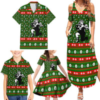 Awesome Firefighter Christmas Family Matching Summer Maxi Dress and Hawaiian Shirt Xmas Holiday Patterns - Wonder Print Shop