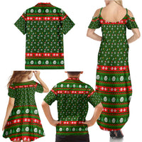 Awesome Firefighter Christmas Family Matching Summer Maxi Dress and Hawaiian Shirt Xmas Holiday Patterns - Wonder Print Shop