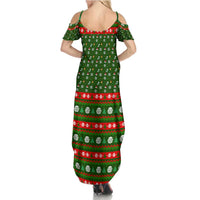 Awesome Firefighter Christmas Family Matching Summer Maxi Dress and Hawaiian Shirt Xmas Holiday Patterns - Wonder Print Shop