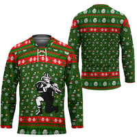 Awesome Firefighter Christmas Hockey Jersey Xmas Holiday Patterns - Wonder Print Shop