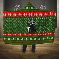 Awesome Firefighter Christmas Hooded Blanket Xmas Holiday Patterns - Wonder Print Shop