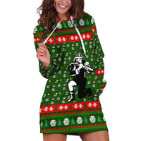 Awesome Firefighter Christmas Hoodie Dress Xmas Holiday Patterns - Wonder Print Shop