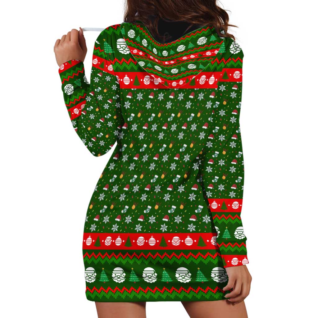 Awesome Firefighter Christmas Hoodie Dress Xmas Holiday Patterns - Wonder Print Shop