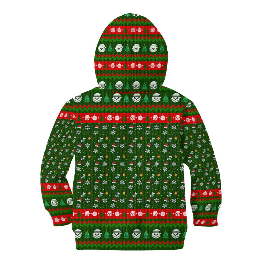 Awesome Firefighter Christmas Kid Hoodie Xmas Holiday Patterns - Wonder Print Shop