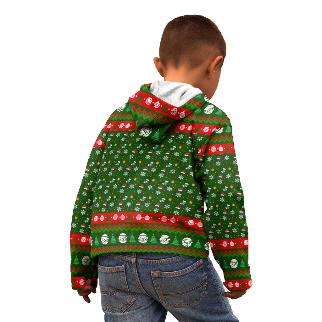 Awesome Firefighter Christmas Kid Hoodie Xmas Holiday Patterns - Wonder Print Shop