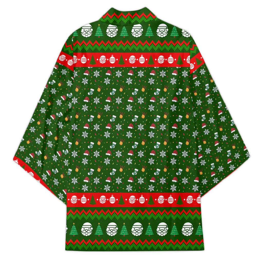Awesome Firefighter Christmas Kimono Xmas Holiday Patterns - Wonder Print Shop