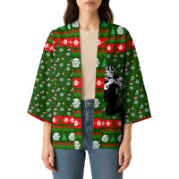 Awesome Firefighter Christmas Kimono Xmas Holiday Patterns - Wonder Print Shop