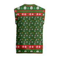 Awesome Firefighter Christmas Knitted V-Neck Vest Xmas Holiday Patterns - Wonder Print Shop