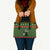 Awesome Firefighter Christmas Leather Bag Xmas Holiday Patterns - Wonder Print Shop