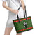 Awesome Firefighter Christmas Leather Tote Bag Xmas Holiday Patterns - Wonder Print Shop