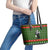 Awesome Firefighter Christmas Leather Tote Bag Xmas Holiday Patterns - Wonder Print Shop