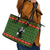 Awesome Firefighter Christmas Leather Tote Bag Xmas Holiday Patterns - Wonder Print Shop