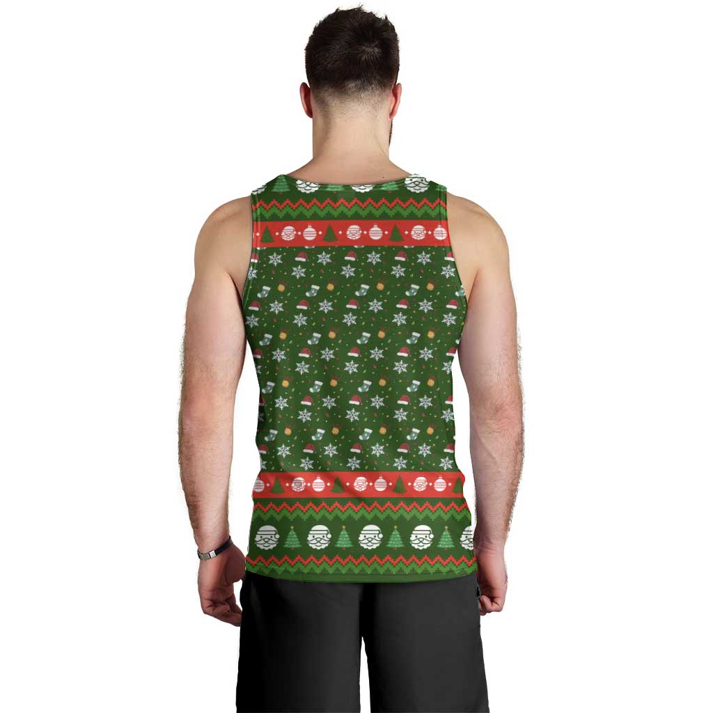 Awesome Firefighter Christmas Men Tank Top Xmas Holiday Patterns - Wonder Print Shop