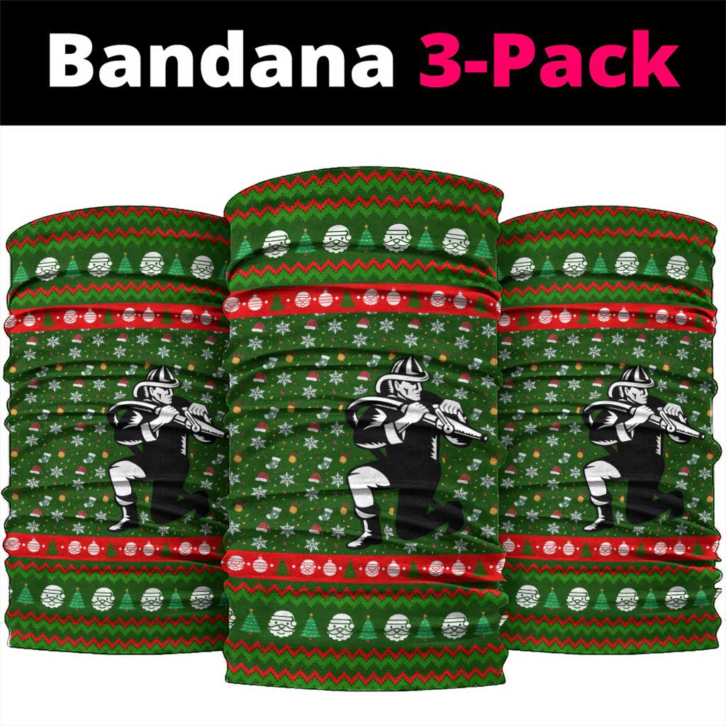 Awesome Firefighter Christmas Neck Gaiter Xmas Holiday Patterns - Wonder Print Shop