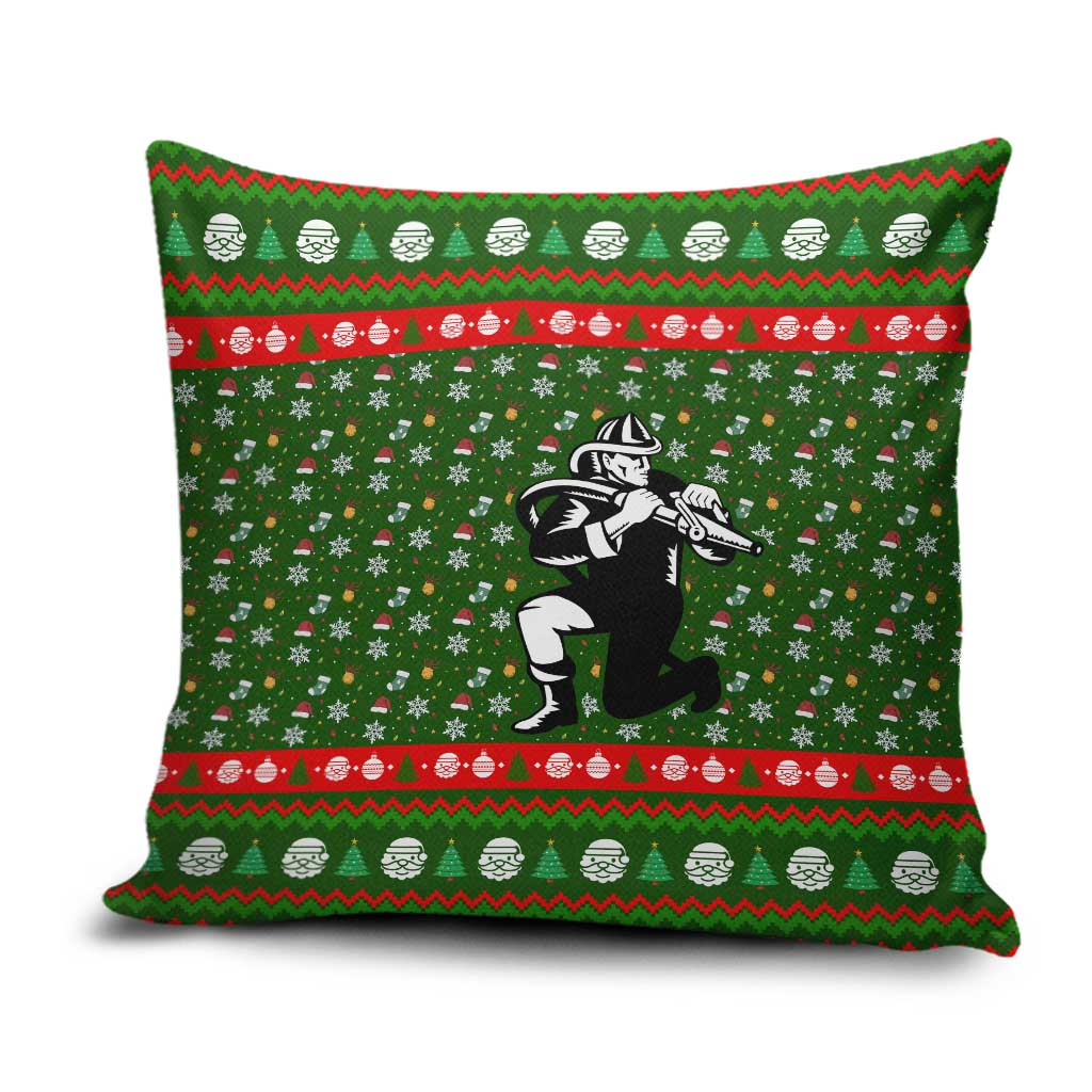 Awesome Firefighter Christmas Pillow Cover Xmas Holiday Patterns - Wonder Print Shop