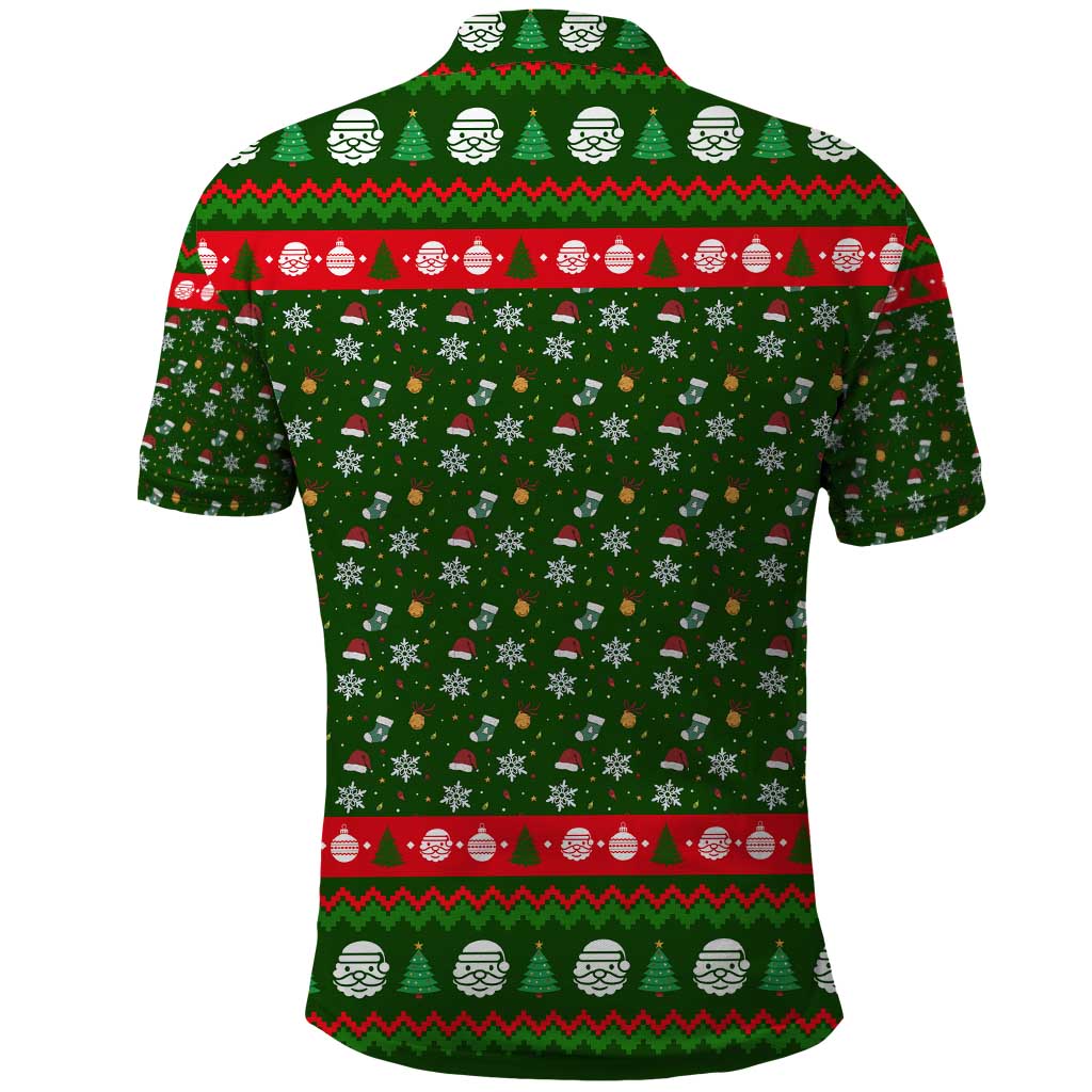 Awesome Firefighter Christmas Polo Shirt Xmas Holiday Patterns - Wonder Print Shop