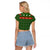 Awesome Firefighter Christmas Raglan Cropped T Shirt Xmas Holiday Patterns - Wonder Print Shop