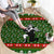 Awesome Firefighter Christmas Round Carpet Xmas Holiday Patterns - Wonder Print Shop
