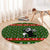 Awesome Firefighter Christmas Round Carpet Xmas Holiday Patterns - Wonder Print Shop