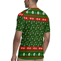 Awesome Firefighter Christmas Rugby Jersey Xmas Holiday Patterns - Wonder Print Shop