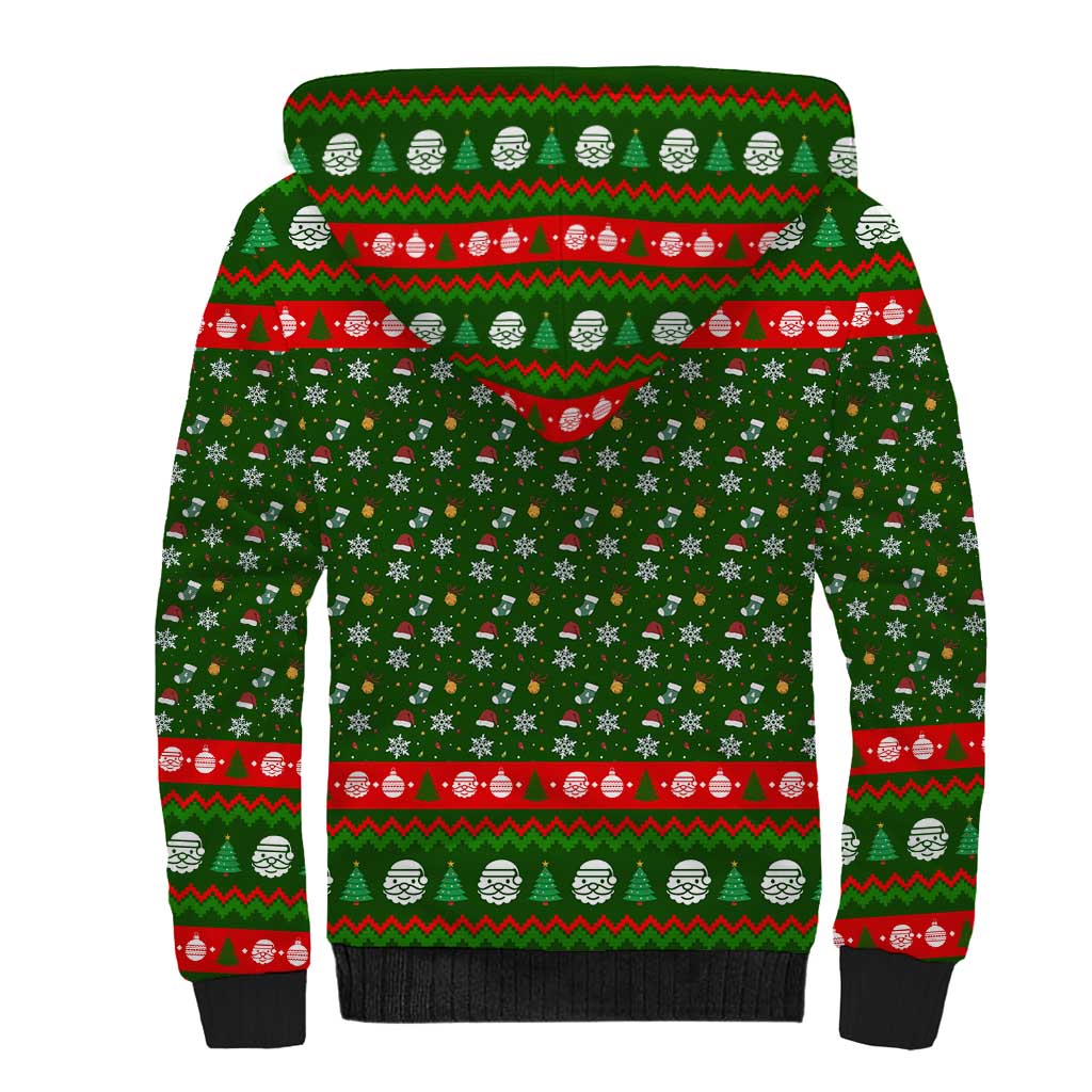 Awesome Firefighter Christmas Sherpa Hoodie Xmas Holiday Patterns - Wonder Print Shop