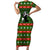 Awesome Firefighter Christmas Short Sleeve Bodycon Dress Xmas Holiday Patterns - Wonder Print Shop