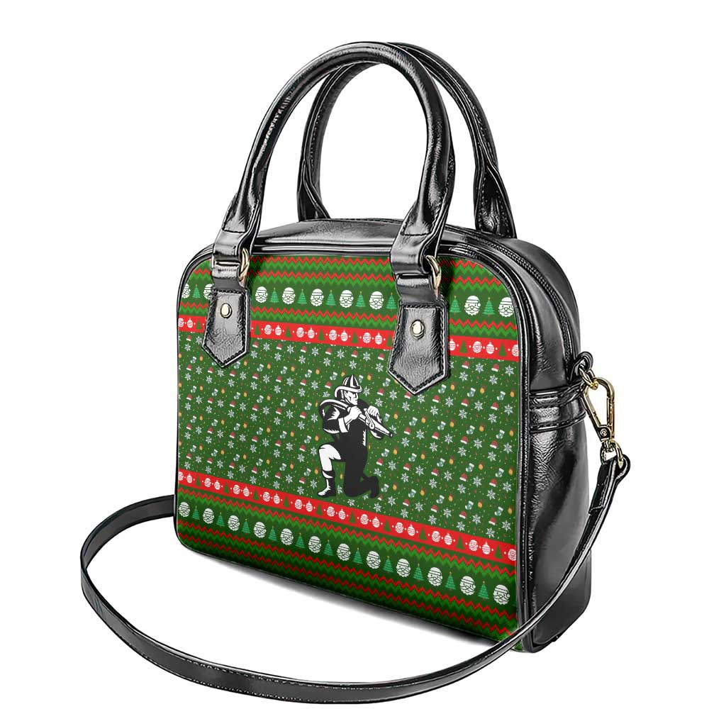 Awesome Firefighter Christmas Shoulder Handbag Xmas Holiday Patterns - Wonder Print Shop