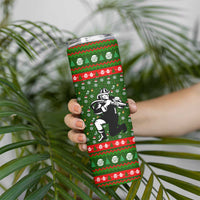 Awesome Firefighter Christmas Skinny Tumbler Xmas Holiday Patterns - Wonder Print Shop