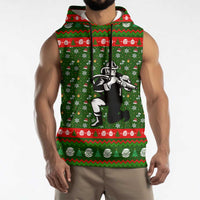 Awesome Firefighter Christmas Sleeveless Hoodie Xmas Holiday Patterns - Wonder Print Shop